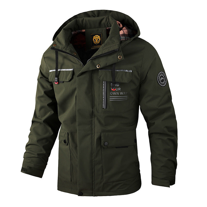 Winterparka Mit Fleecefutter | Winddichte Jacke Mit Kapuze