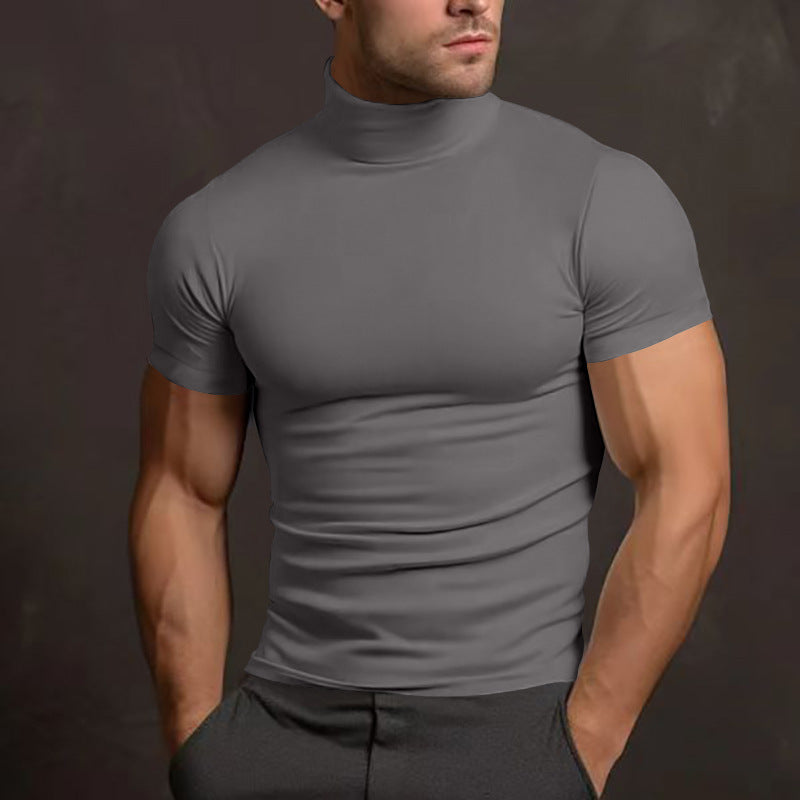 Caleb – Elegantes T-shirt Mit Hohem Kragen