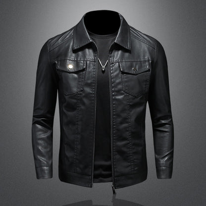 Calvin - Herren Vintage-lederjacke