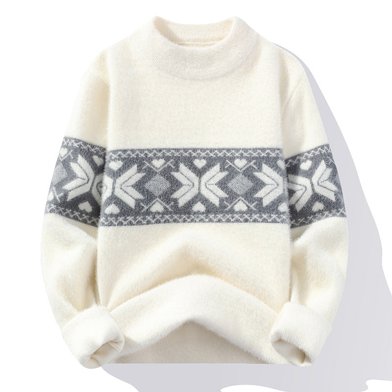Alexander – Vintage-pullover Mit Nieten Und Reißverschluss Für Herren