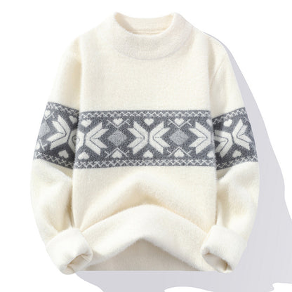 Alexander – Vintage-pullover Mit Nieten Und Reißverschluss Für Herren