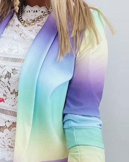 Thanea | Damen Langarm Tie Dye Blazer