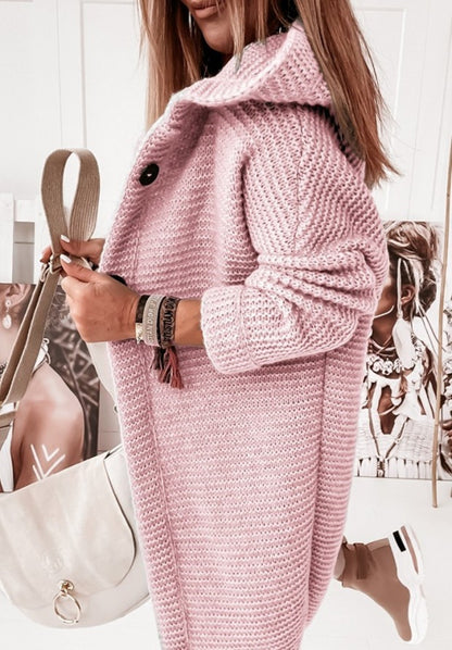 Yelena - Langärmlige Strickjacke Mit Kapuze