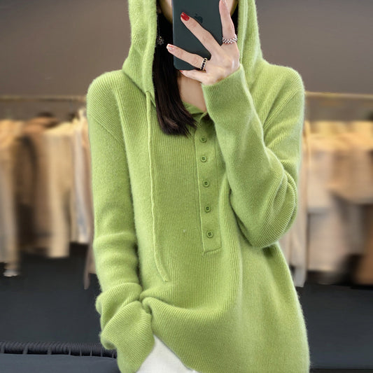 Tyra – Pullover Mit Lockerer Kapuze Und Strickpullover Mit Schnürverschluss