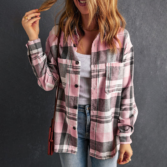 Aveline – Lässige Damenbluse In Gemischtem Rosa