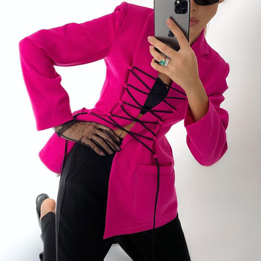 Tati - Schnürblazer Armeltaschen Dünner Mantel