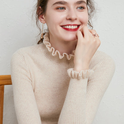 Anastasia - Modischer Pullover Mit Spitzenkragen