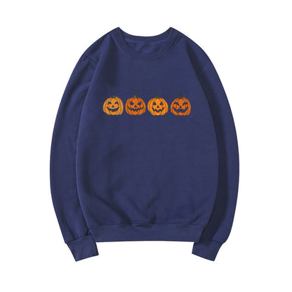 Afra – Halloween-pullover Mit Rundhalsausschnitt Und Kürbismotiv Für Damen