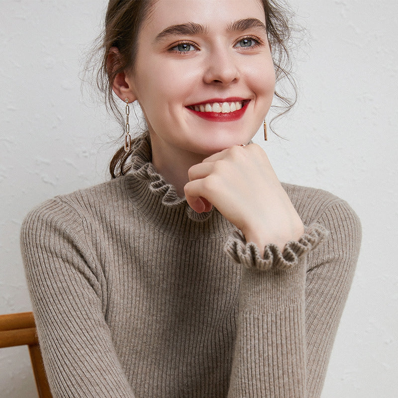 Anastasia - Modischer Pullover Mit Spitzenkragen