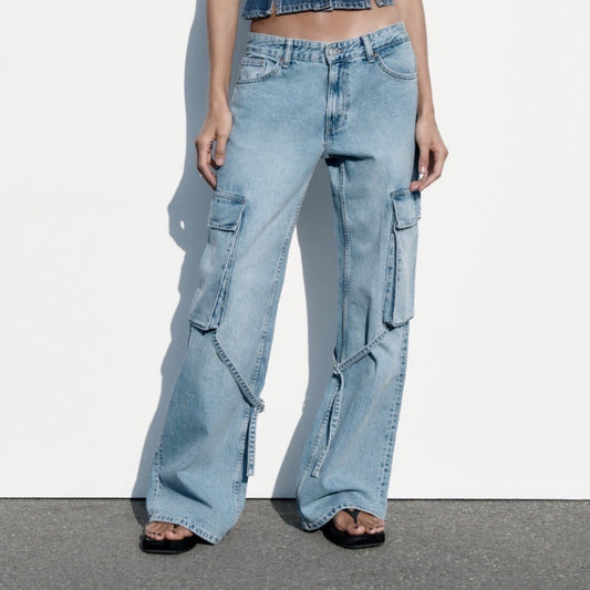 Weite Jeans Jessamine L Mit Schnürverschluss