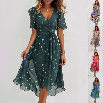 Annegret – Damenkleid Mit V-ausschnitt
