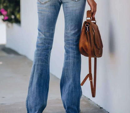 Ariela - Hochtaillierte Bootcut Jeans