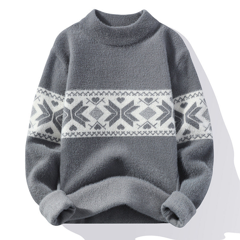 Alexander – Vintage-pullover Mit Nieten Und Reißverschluss Für Herren