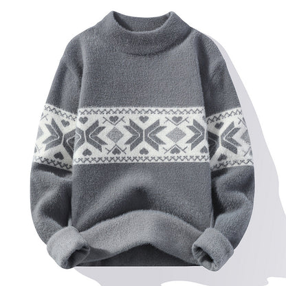 Alexander – Vintage-pullover Mit Nieten Und Reißverschluss Für Herren