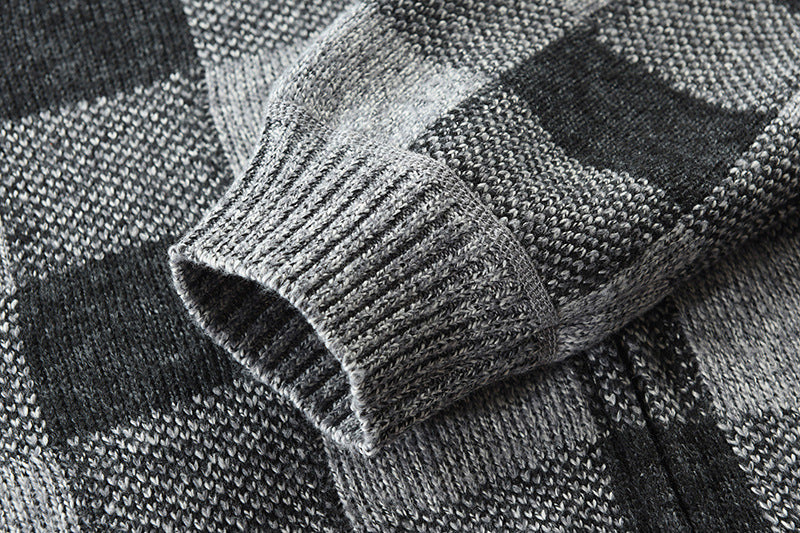 Benjamin – Karierter Fleece-kapuzenpullover Mit Reißverschluss Für Herren