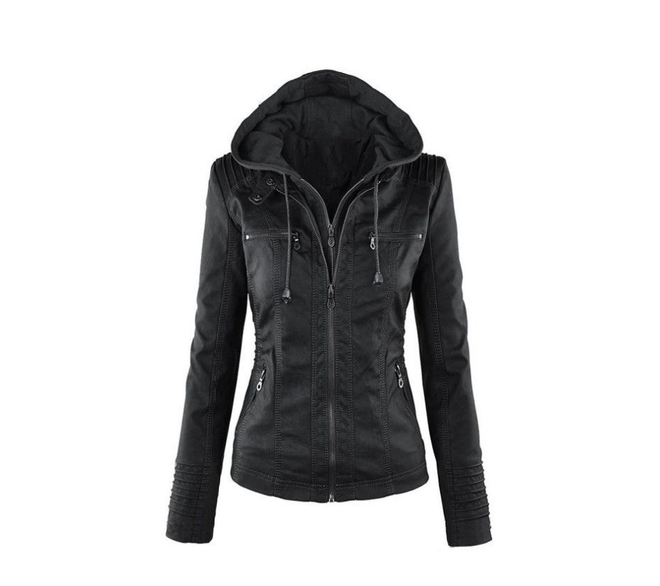 Wolff - Damen Lederjacke Mit Kapuze