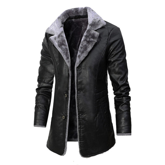Brandon - Herren Winter Ledermantel