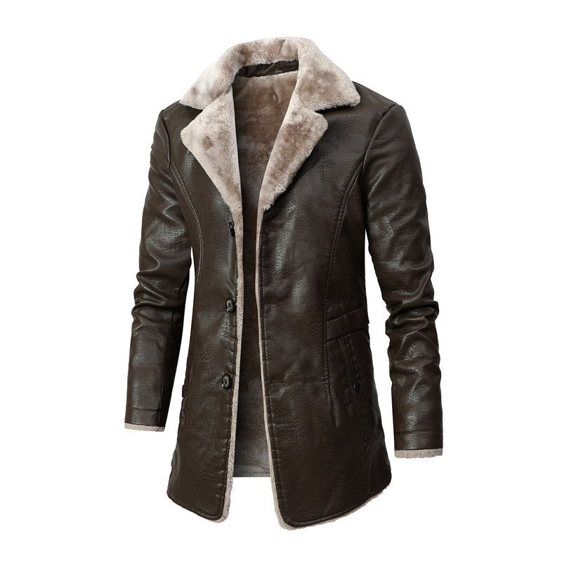 Brandon - Herren Winter Ledermantel