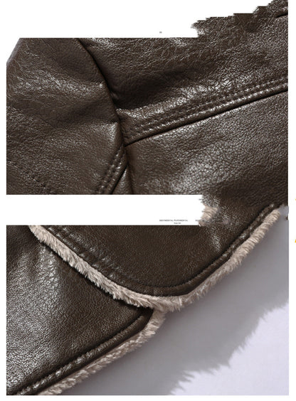 Brandon - Herren Winter Ledermantel