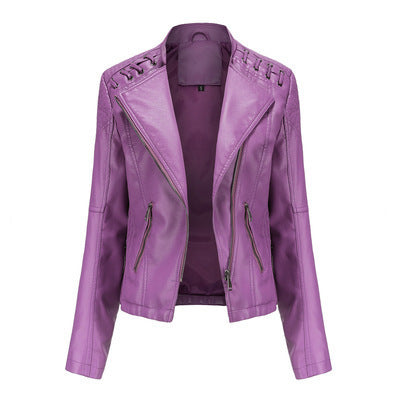 Arline - Pu-lederjacke Mit Reibverschluss