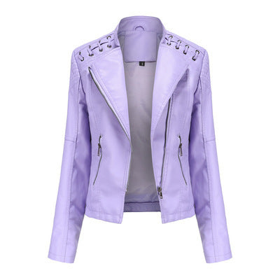 Arline - Pu-lederjacke Mit Reibverschluss