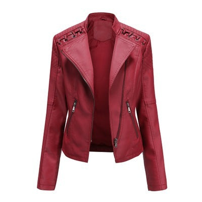 Arline - Pu-lederjacke Mit Reibverschluss