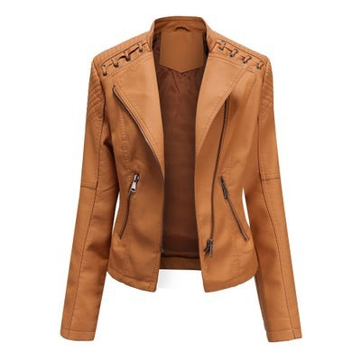 Arline - Pu-lederjacke Mit Reibverschluss