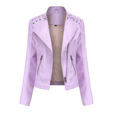 Arline - Pu-lederjacke Mit Reibverschluss