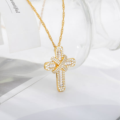 Aline - Kreuz-charme-halskette