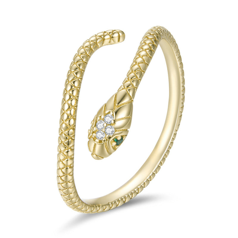 Mona  - Silberner Platin-Reptilienring