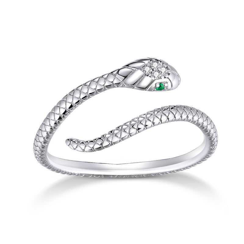 Mona  - Silberner Platin-Reptilienring