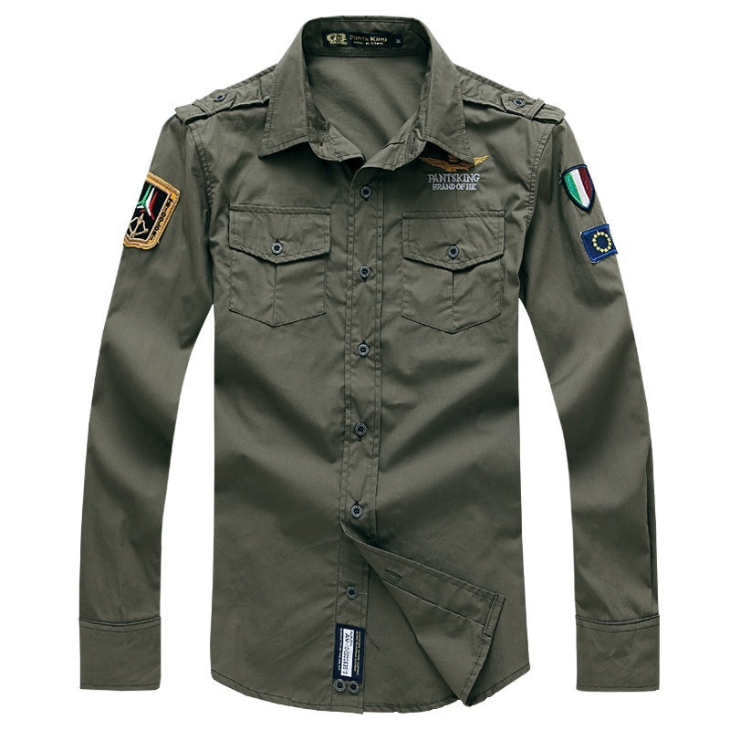 Air-force-stil Herrenhemd Mit Doppeltaschen - Lucas