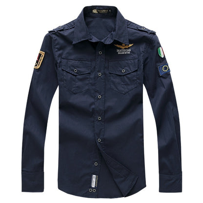 Air-force-stil Herrenhemd Mit Doppeltaschen - Lucas