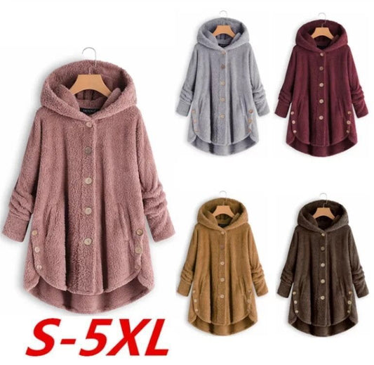 Teddyjacke – Mit Knöpfen Und Kapuze