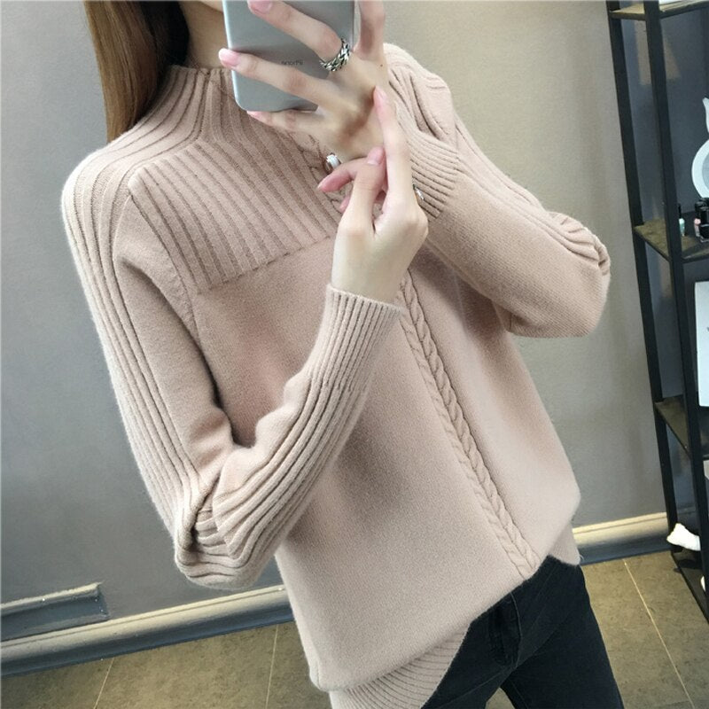 Anna - Rollkragenpullover Mit Strickmuster