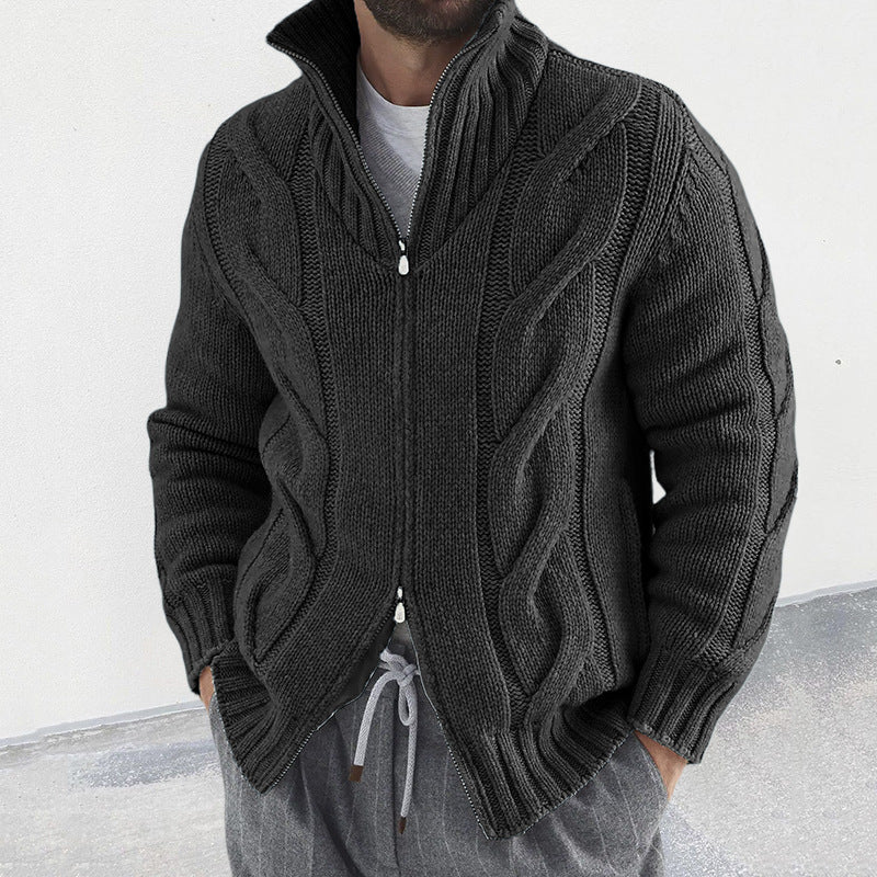 Steven - Weste | Strickjacke Mit Hohem Kragen Und Reißverschluss