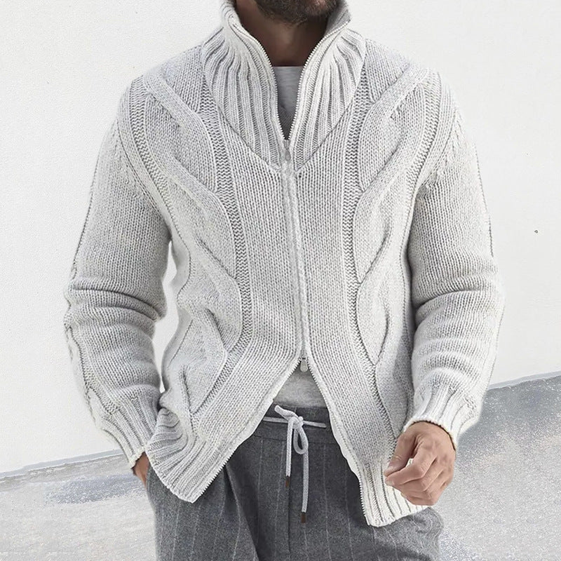 Steven - Weste | Strickjacke Mit Hohem Kragen Und Reißverschluss