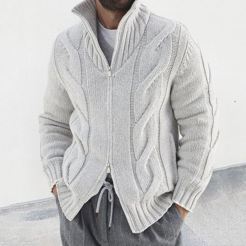 Steven - Weste | Strickjacke Mit Hohem Kragen Und Reißverschluss