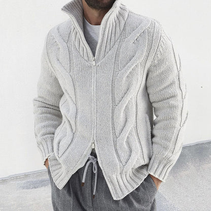 Steven - Weste | Strickjacke Mit Hohem Kragen Und Reißverschluss