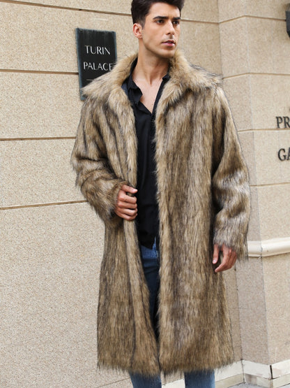 Zach – Lange Fell-winterjacke Für Herren