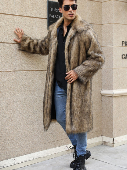 Zach – Lange Fell-winterjacke Für Herren