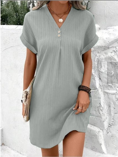 Antea - Elegantes Kleid Mit Kurzen Armeln Für Den Frühling/sommer