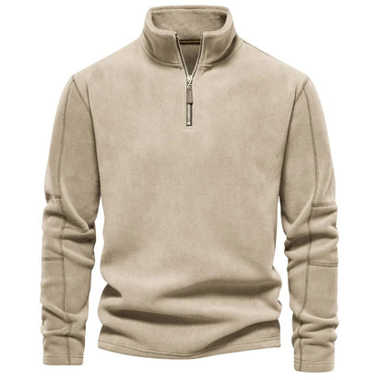 Warren - Cordpullover Mit Halbem Reißverschluss