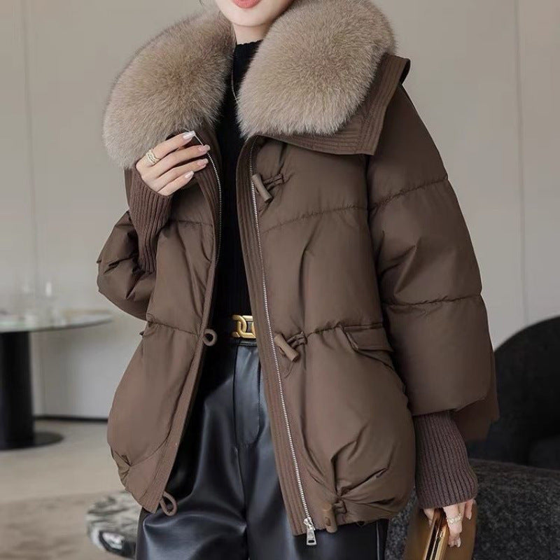 Wattierte - Steppjacke Für Damen Mit Pelzbesatz