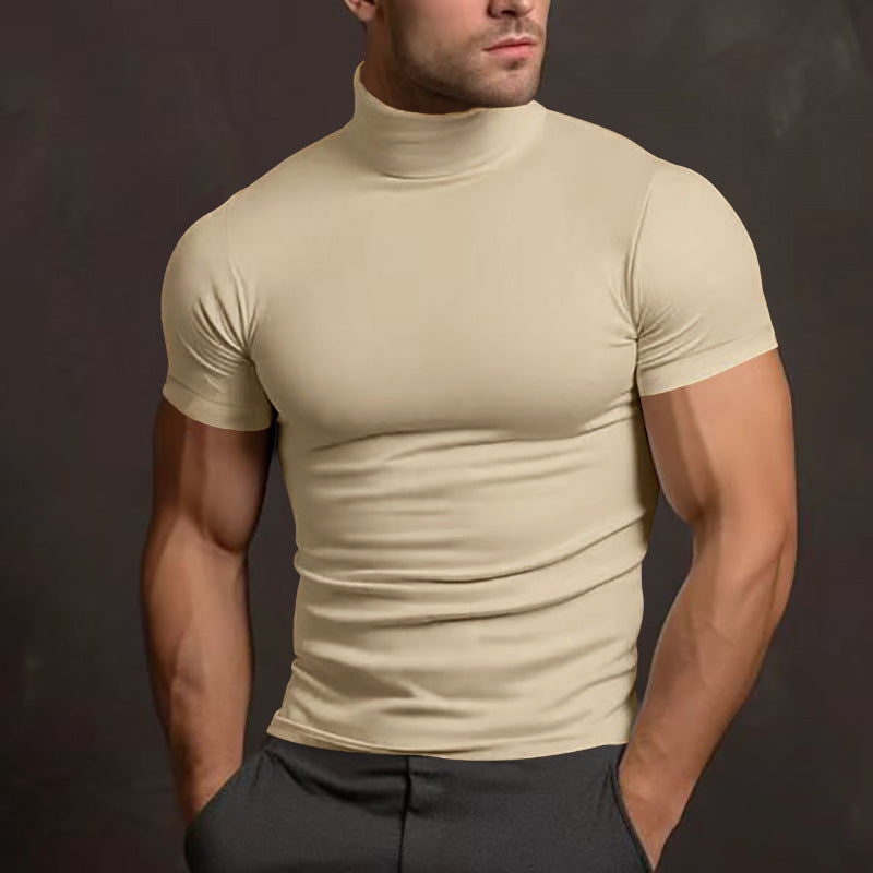 Caleb – Elegantes T-shirt Mit Hohem Kragen