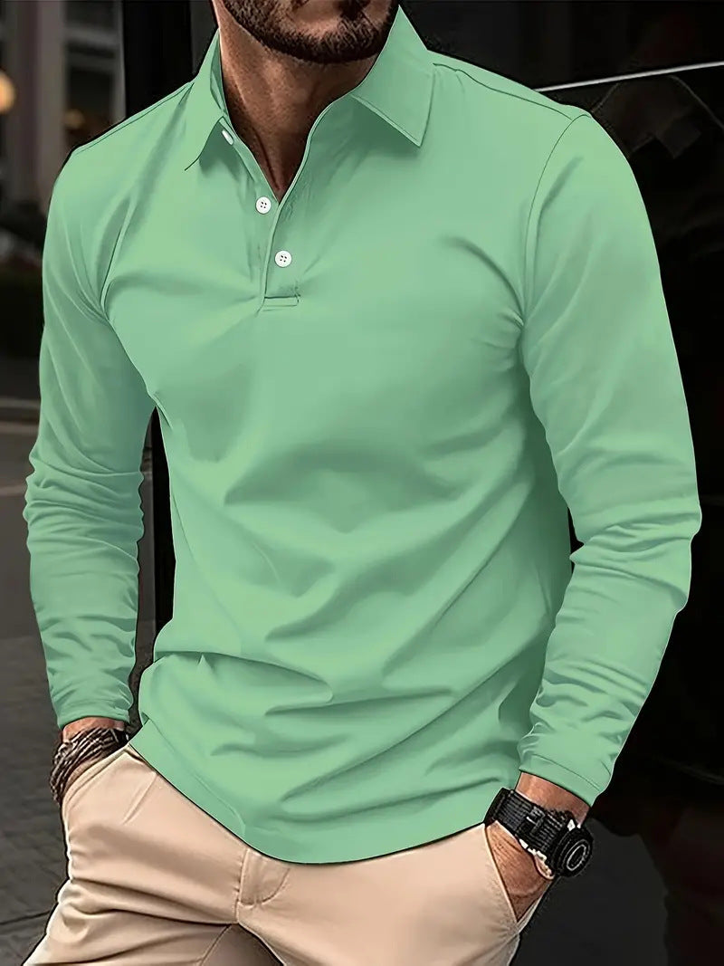 William - Langarm-poloshirt