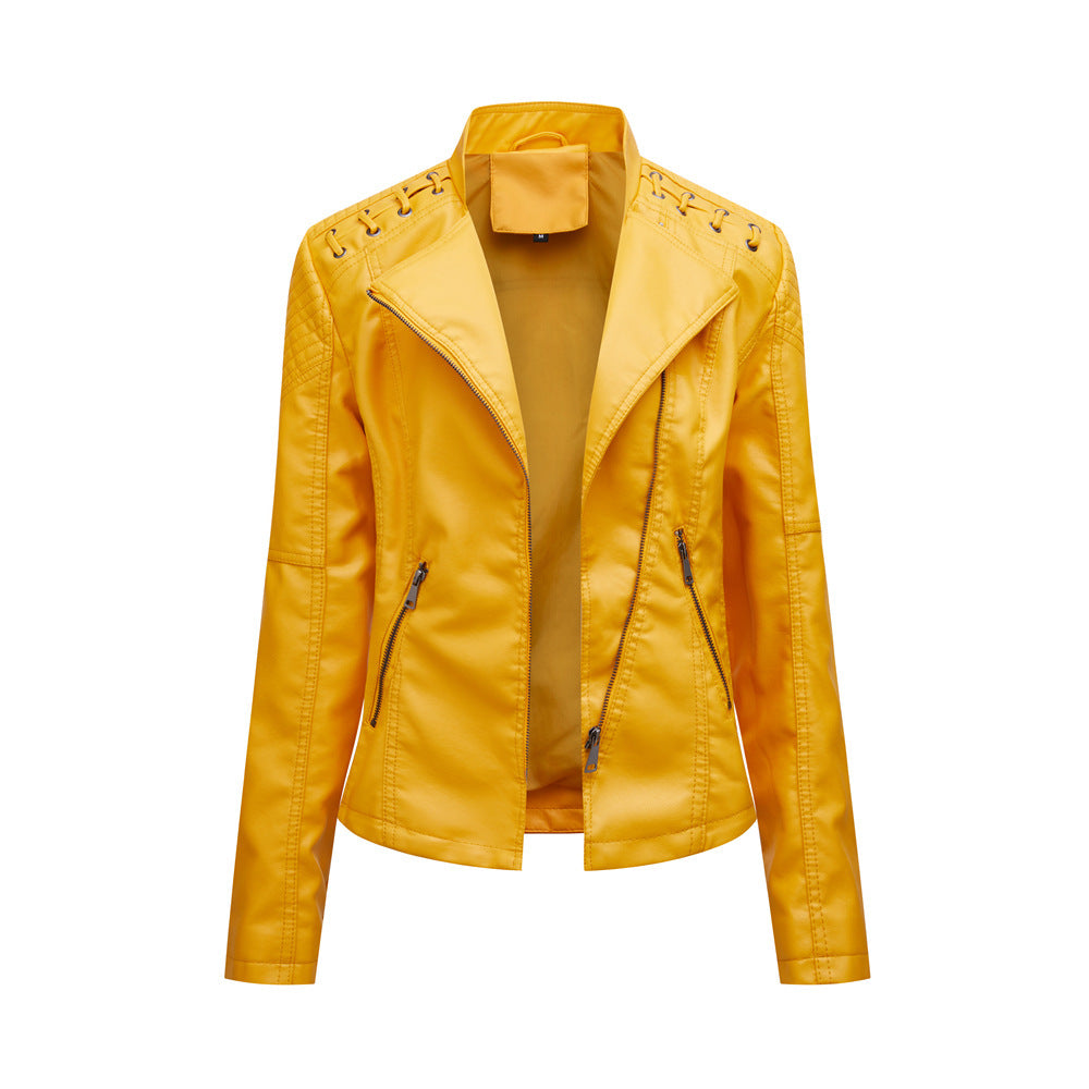 Arline - Pu-lederjacke Mit Reibverschluss