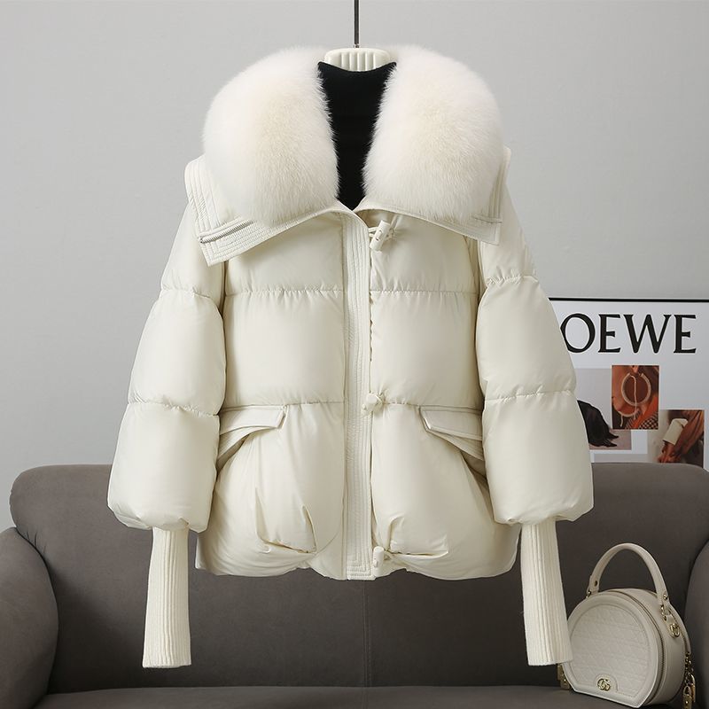 Wattierte - Steppjacke Für Damen Mit Pelzbesatz