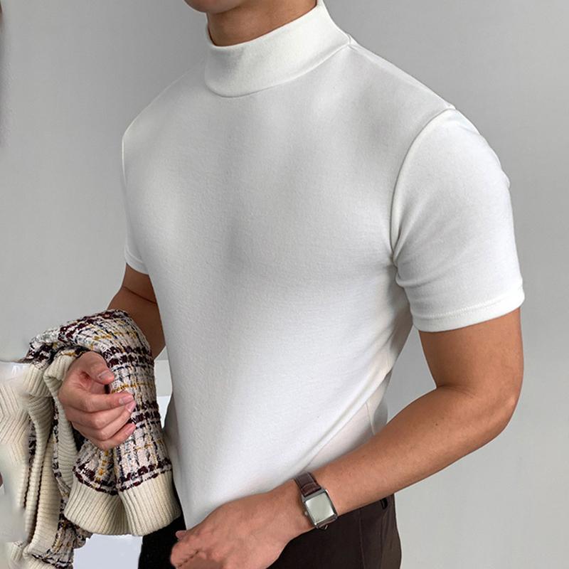 Caleb – Elegantes T-shirt Mit Hohem Kragen