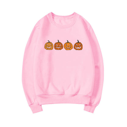 Afra – Halloween-pullover Mit Rundhalsausschnitt Und Kürbismotiv Für Damen